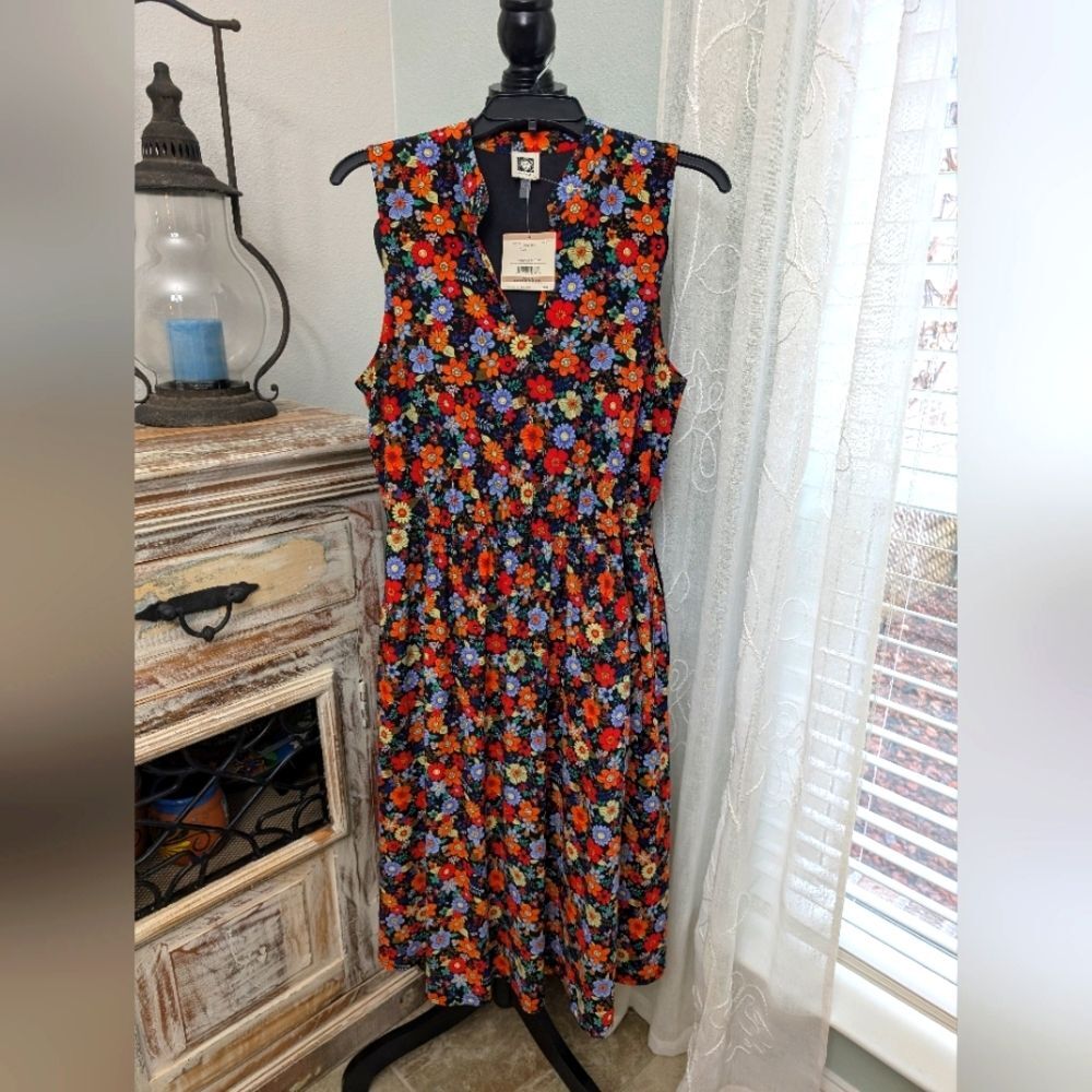 NWT Anne Klein Floral Print Dress, sz. 12